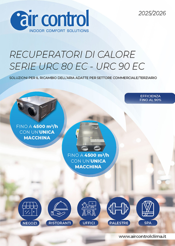 Serie URC 80 e 90 EC  – VMC portata aria fino a 4500 mc