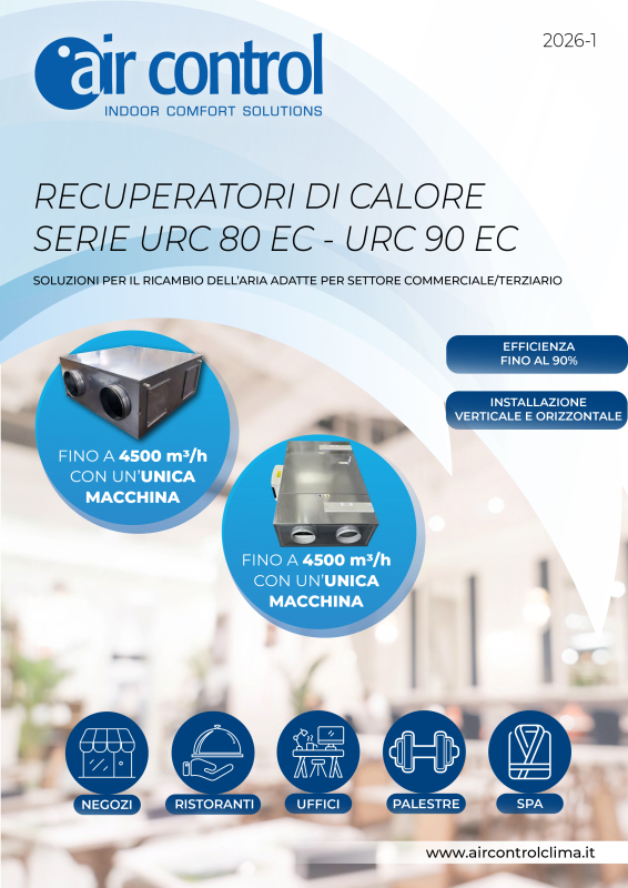 2026 - Serie URC 80 e 90 EC  – VMC portata aria fino a 4500 mc