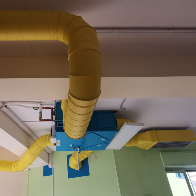 MVHR installation in the I.C. 