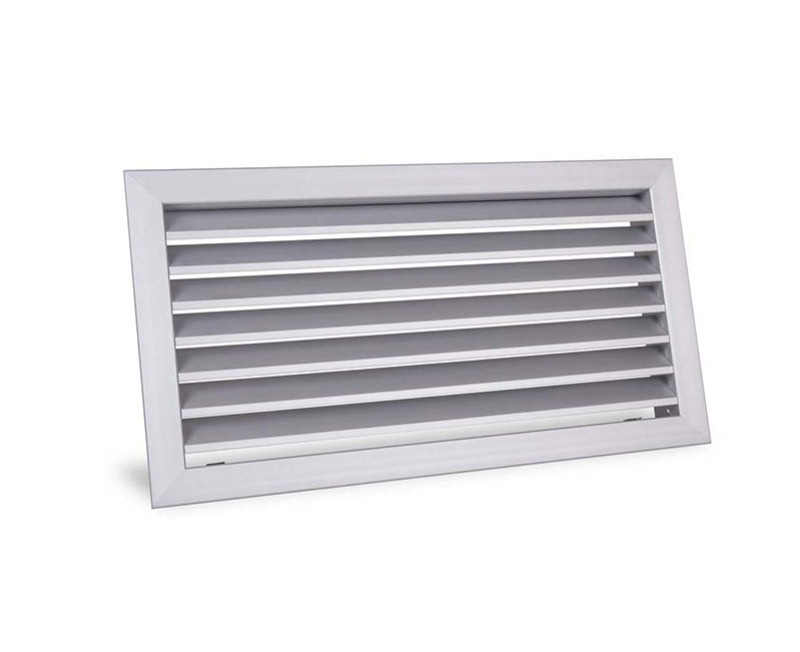 Aluminum reclaimed grille with fixed fins